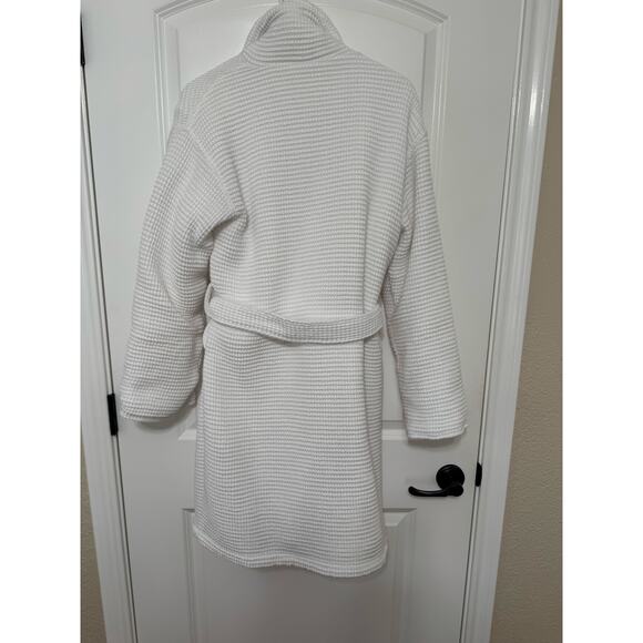 Hotel Collection Cotton Waffle Textured Bath Robe White Small - Picture 2 of 11